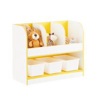 KINDERREGAL Weiß-Gold - Goldfarben/Weiß, Holzwerkstoff (70/58/30cm) - SoBuy