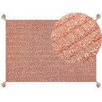 KURZFLOR-TEPPICH Mugla 230/160 cm - Orange, Textil (160/230cm) - Beliani