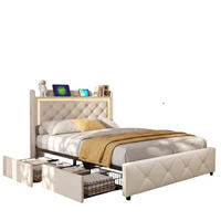 POLSTERBETT 90x200 Beige Ladefunktion - Beige, Holzwerkstoff (90/200cm) - SHOPENTRA