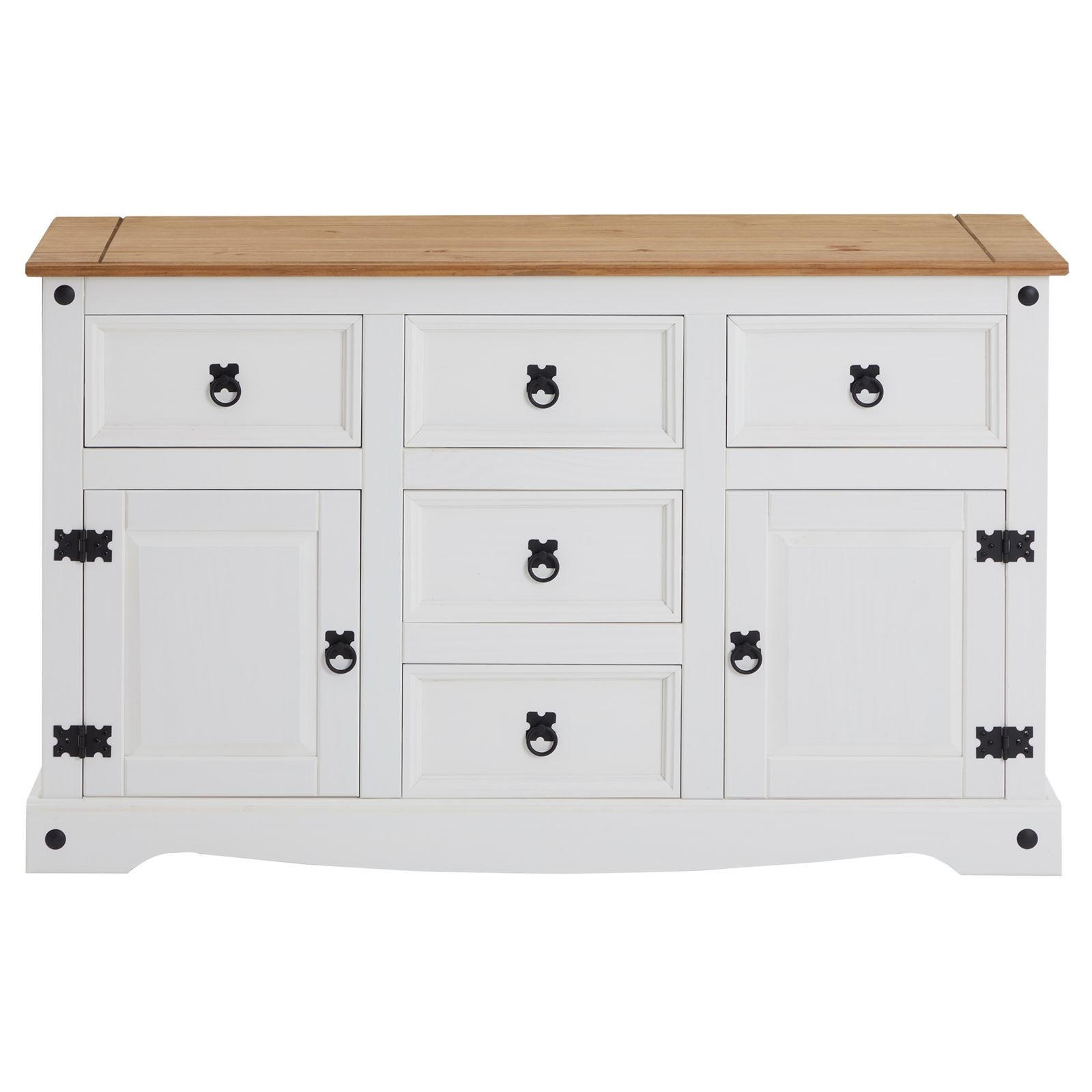 SIDEBOARD CAMPO - Weiß/Braun, Holz (125/76/40cm) - CARO-Möbel