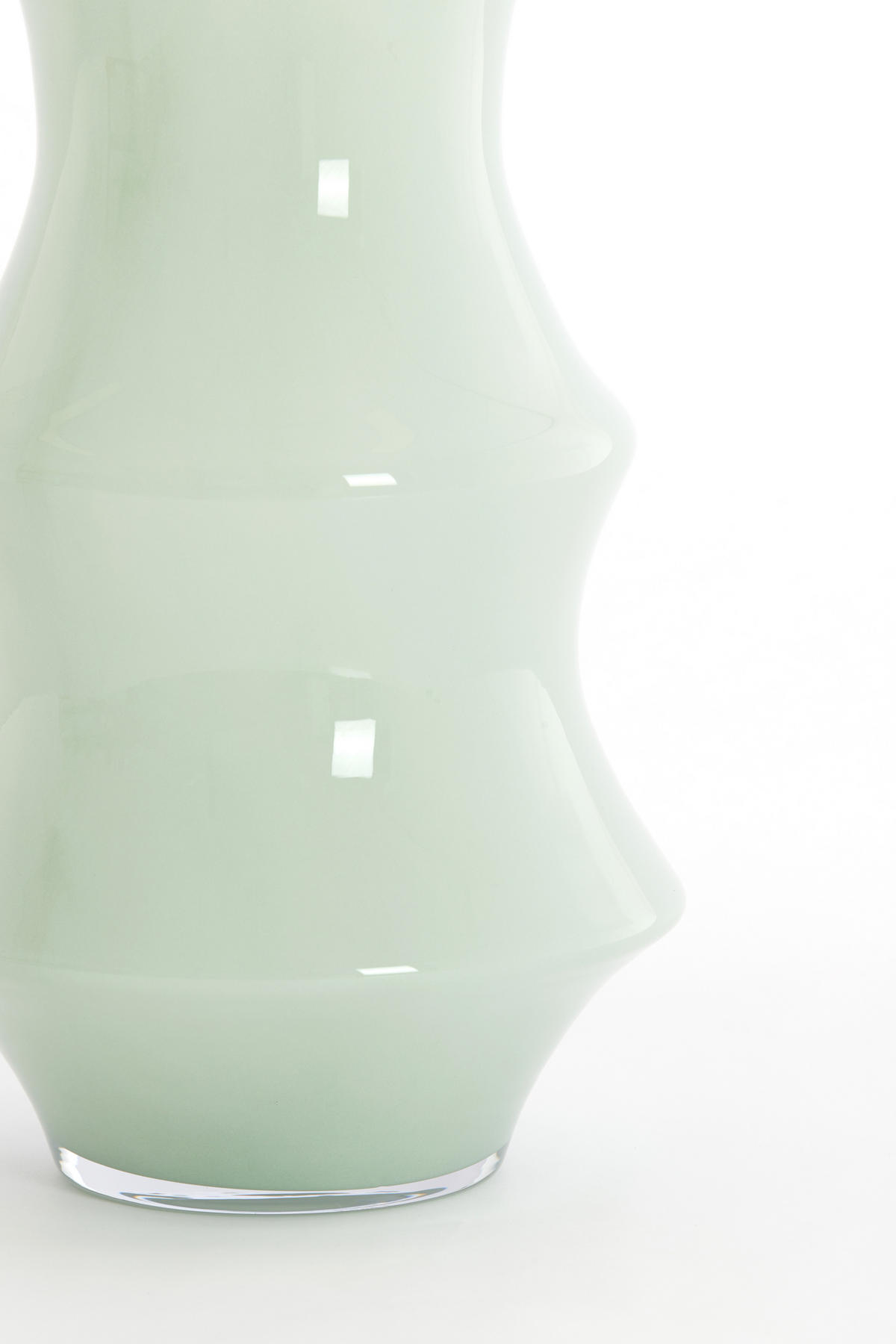 VAZE Fiorenza Grün 23.5/23.5/70 cm - Grün, Glas (70cm) - Light & Living