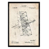 POSTER Flugmaschine Patent A3 Rahmenlos - Klar, Papier (29.7/5/42cm) - Nacnic