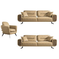 SITZGARNITUR Royal, Braun Stellvariante 3+2+1 - Braun, Leder (240/100/90cm) - Villa Möbel