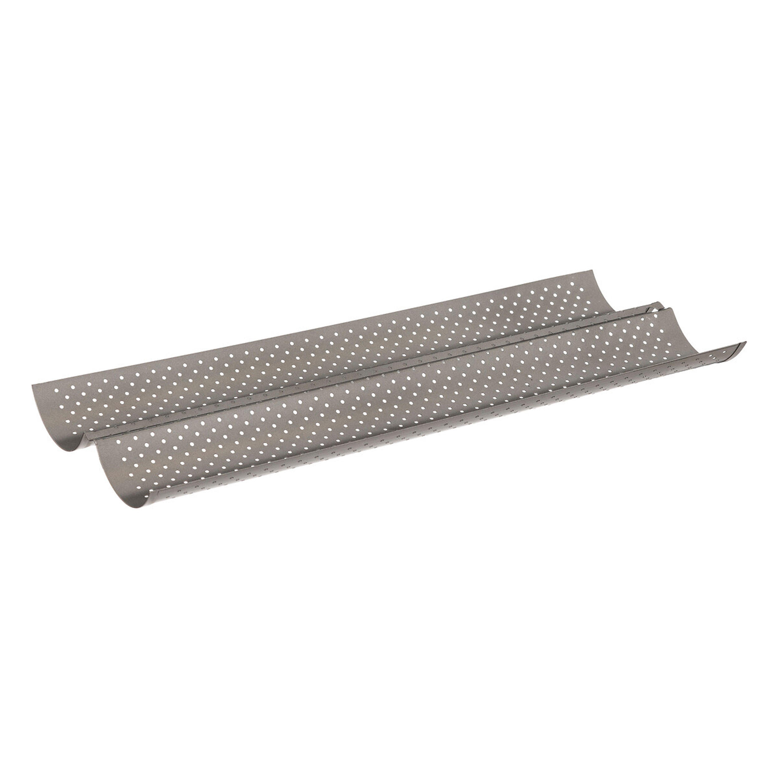 BROTBACKFORM für 2 Baguettes, Metall, PTFE-Beschichtung, Schwarz - Schwarz, Metall (16.5/2.3/38.5cm) - 5five Simply Smart