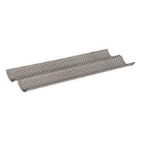 BROTBACKFORM für 2 Baguettes, Metall, PTFE-Beschichtung, Schwarz - Schwarz, Metall (16.5/2.3/38.5cm) - 5five Simply Smart