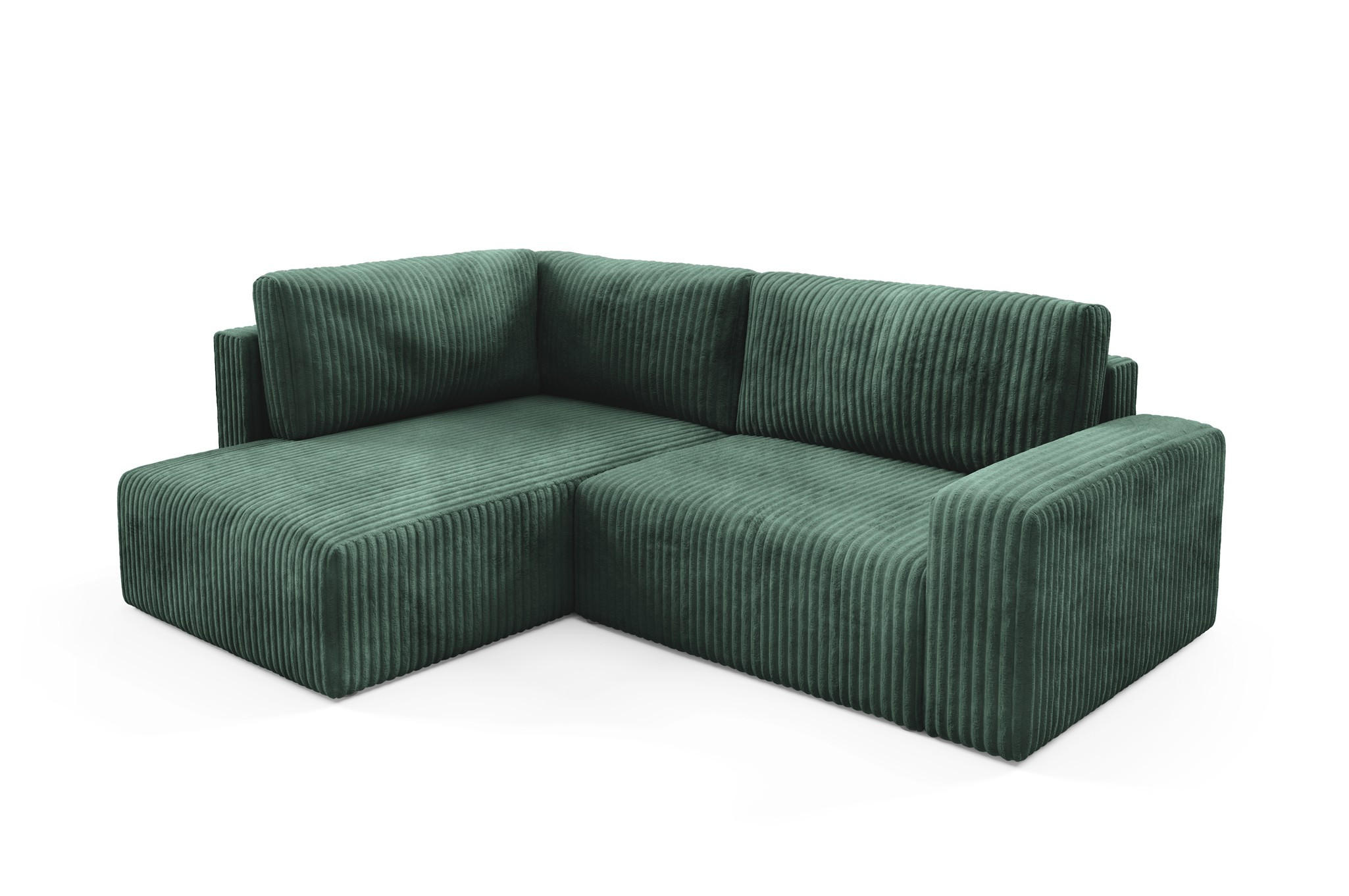 ECKSOFA Natalia Xl - Grün, Holzwerkstoff/Textil (182/245cm) - Fun Möbel