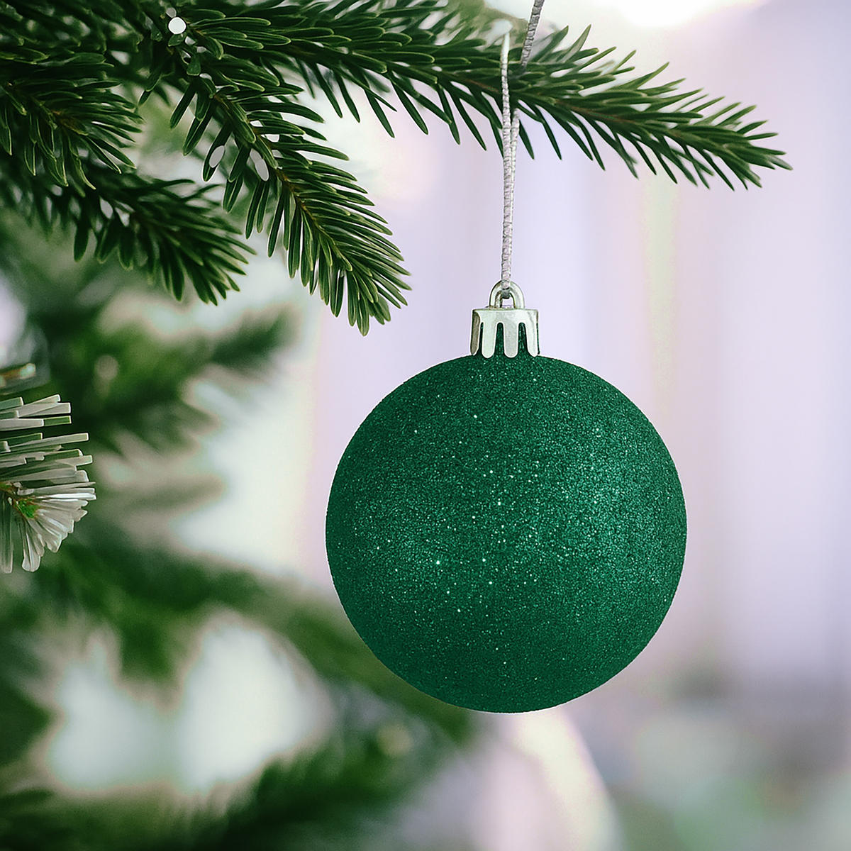 30XWEIHNACHTSKUGELN - Dunkelgrün, Kunststoff (6/7/6cm) - Relaxdays