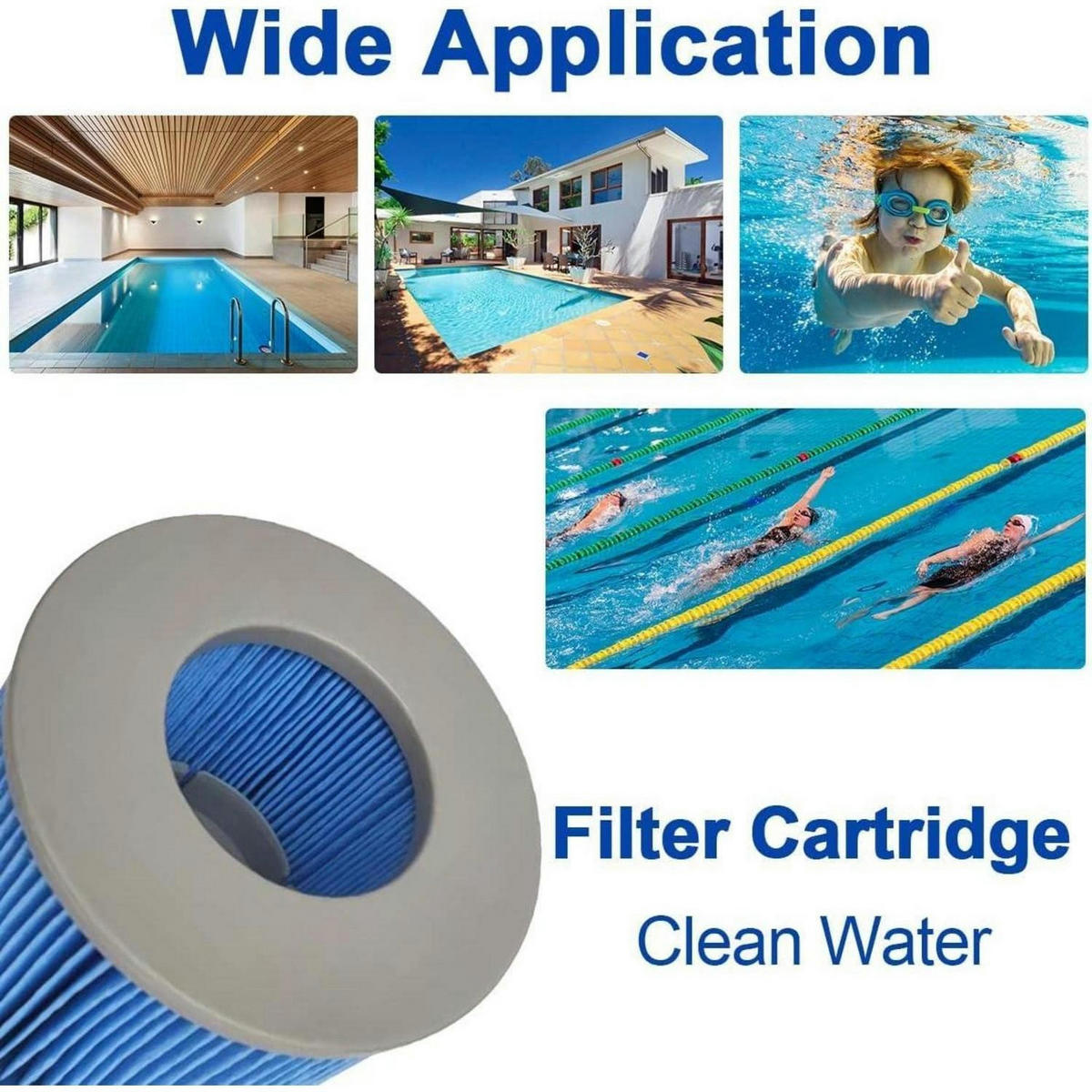 FILTERKARTUSCHE 2-teiliges Set für Whirlpool - Blau, Kunststoff (11/6/11cm)