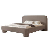 POLSTERBETT Frederico 160x200 cm Taupe Chenille – (Doppelbett mit Bettkasten, Lattenrost, rundes Kopfteil) - Taupe, Holz/Holzwerkstoff (160/200cm) - Ravio