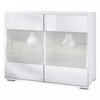 KOMMODE Bari Weiß Hochglanz - Weiß Hochglanz, Holzwerkstoff (92.5/75.5/35cm) - Vladon