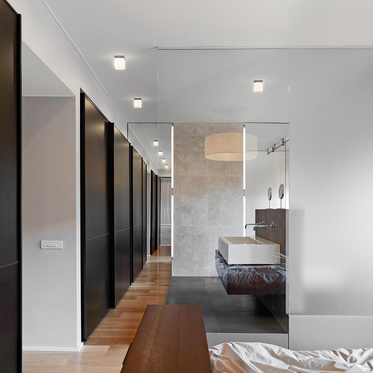 DECKENLEUCHTE ESICA SQ Chrom 6 W IP44 - Chromfarben, Metall (10/10/12cm) - Rendl