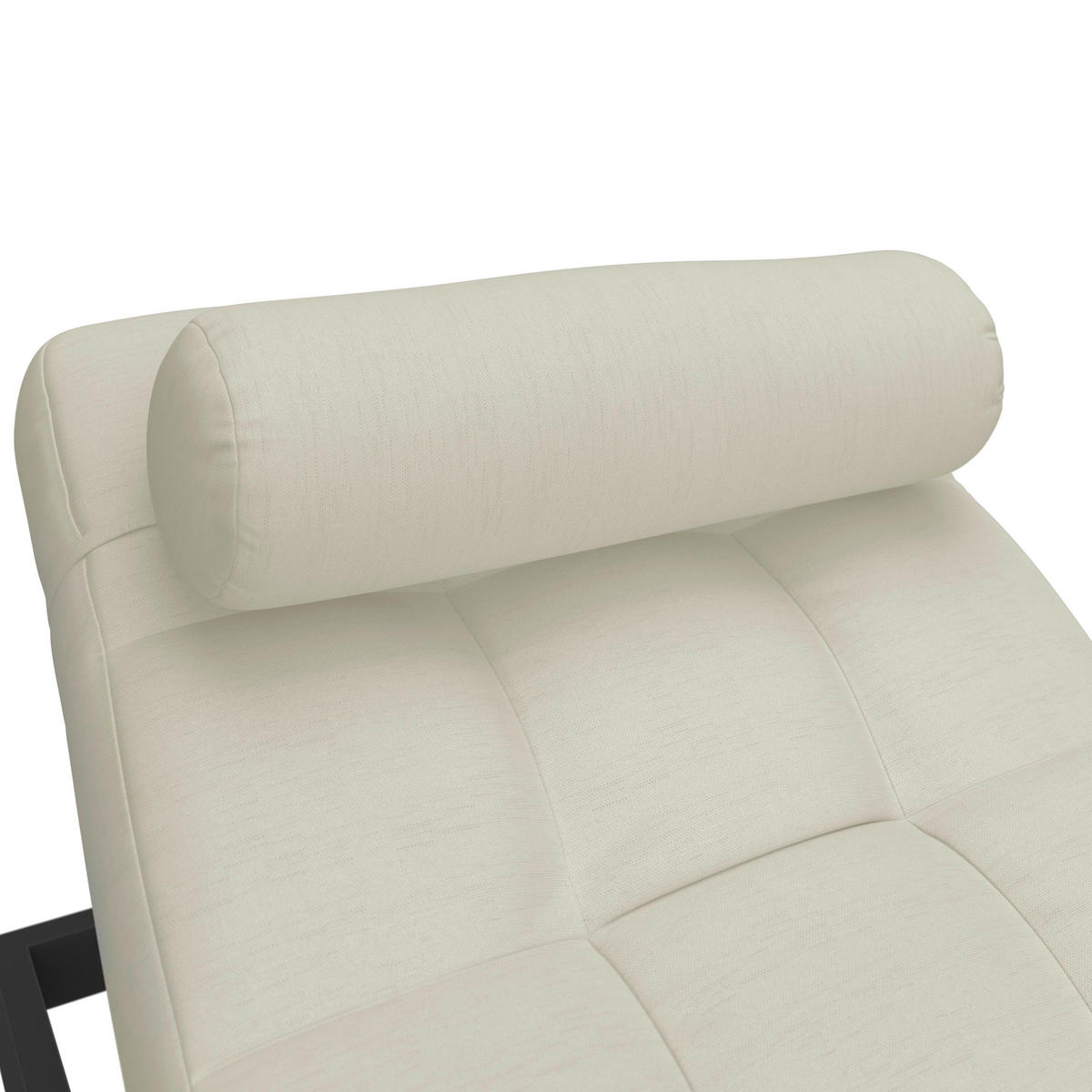 GARTENLIEGE Avola Creme Outdoorstoff/Metall +Abdeckung - Weiß, Metall (199/31/68cm) - Bessagi Garden