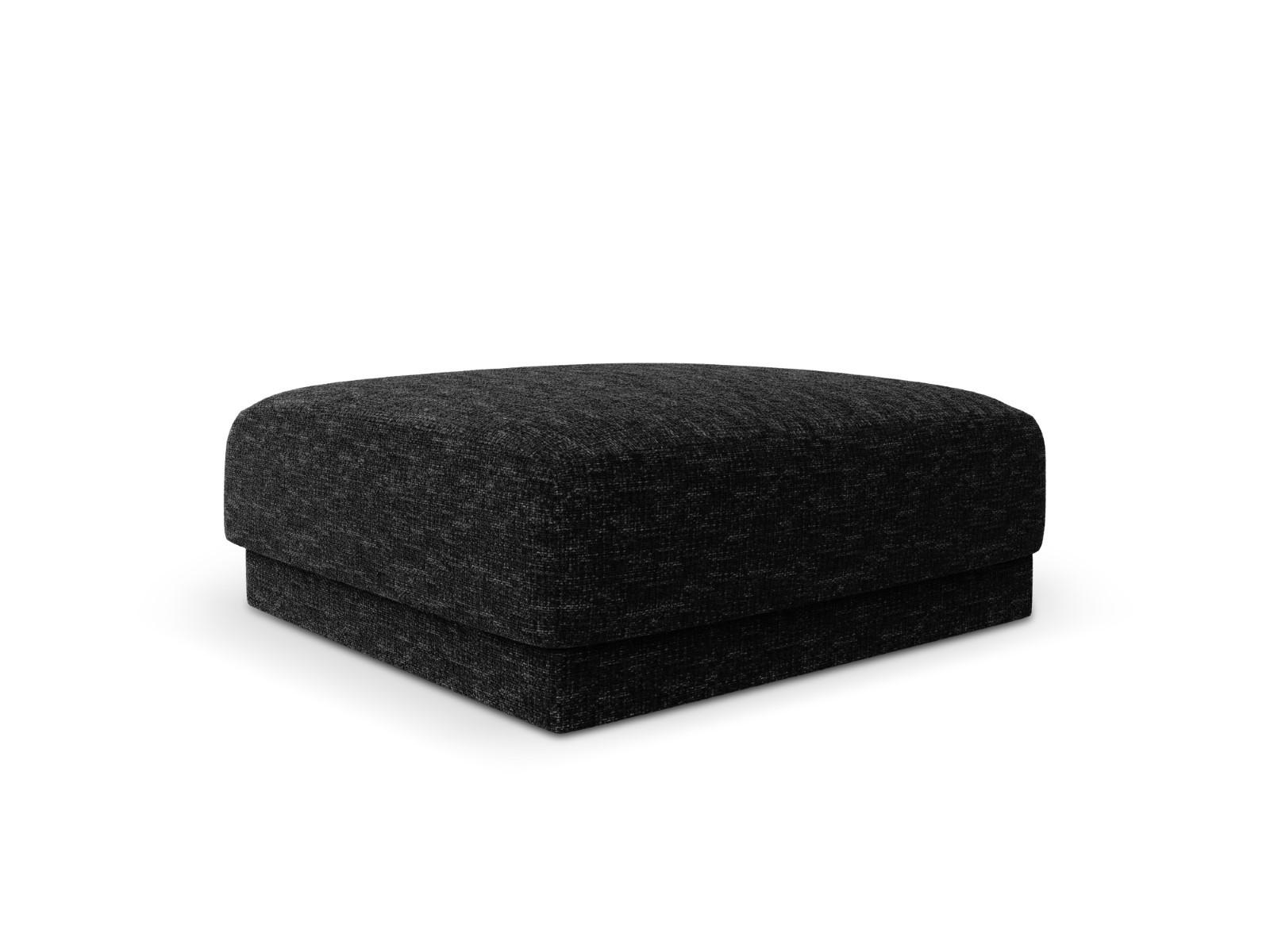 POUF Miley aus Chenille-Stoff schwarz - Schwarz, Textil (90/40/90cm) - Micadoni