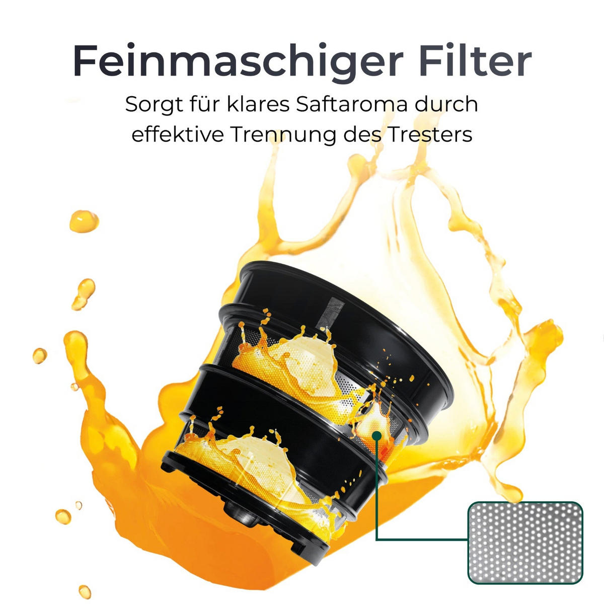 ENTSAFTER Slow Juicer Schwarz Entsafter 150W - Schwarz, Kunststoff (24/41/21cm) - KLAMER