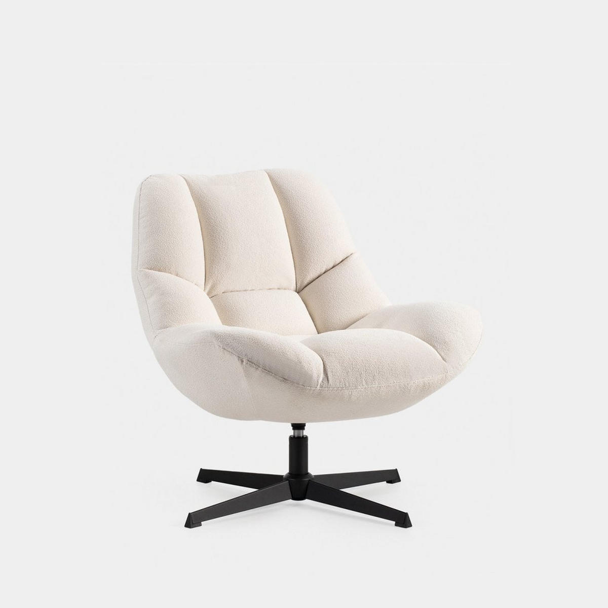 DREHSESSEL Kato Beige 77 cm x 86 cm - Beige, Textil (77/86/80cm)