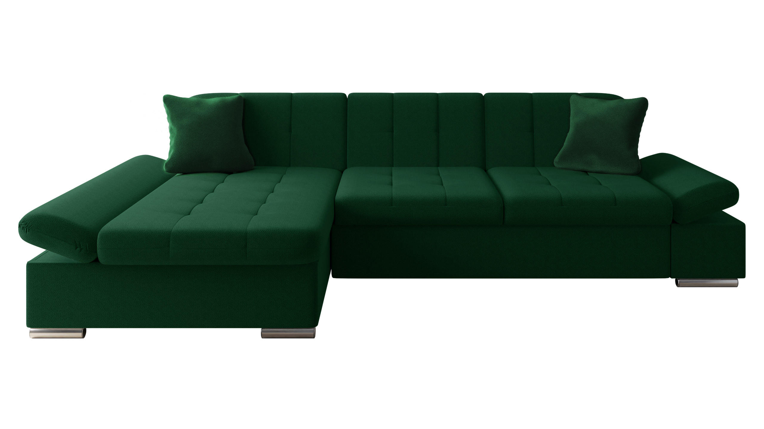 ECKSOFA Malwi, Seite: Links - Waldgrün, Holz/Textil (278/161cm) - MIRJAN24