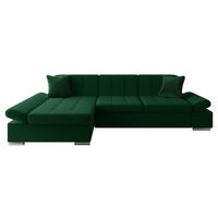 ECKSOFA Malwi, Seite: Links - Waldgrün, Holz/Textil (278/161cm) - MIRJAN24