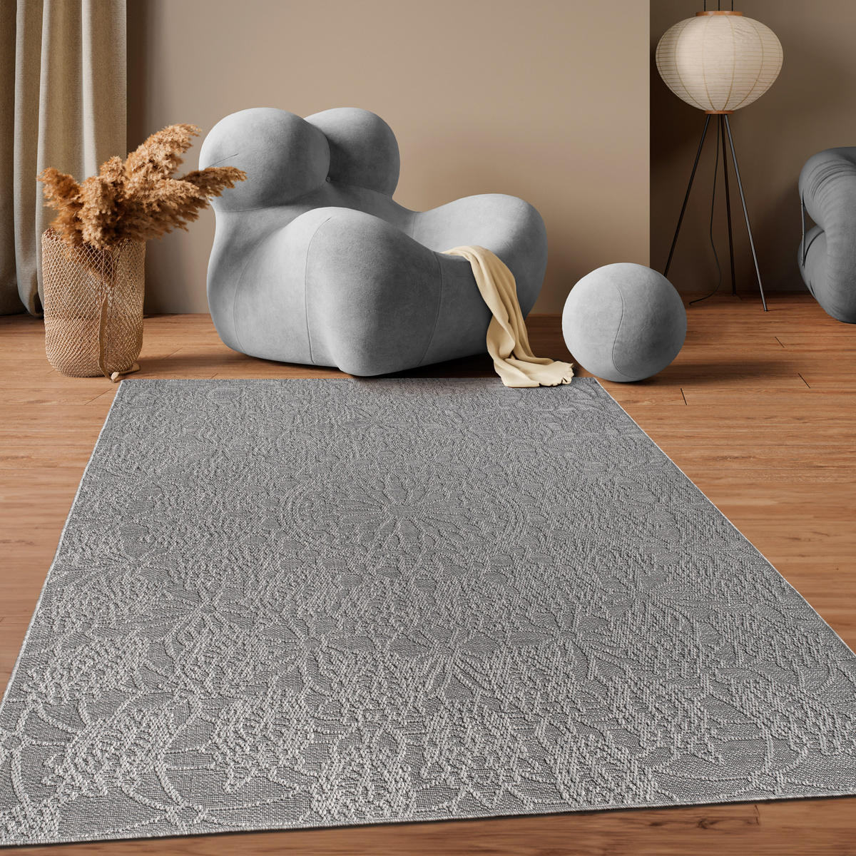 OUTDOORTEPPICH 120/160 cm Rimini 411 - Anthrazit, Textil (120/160cm) - Paco Home