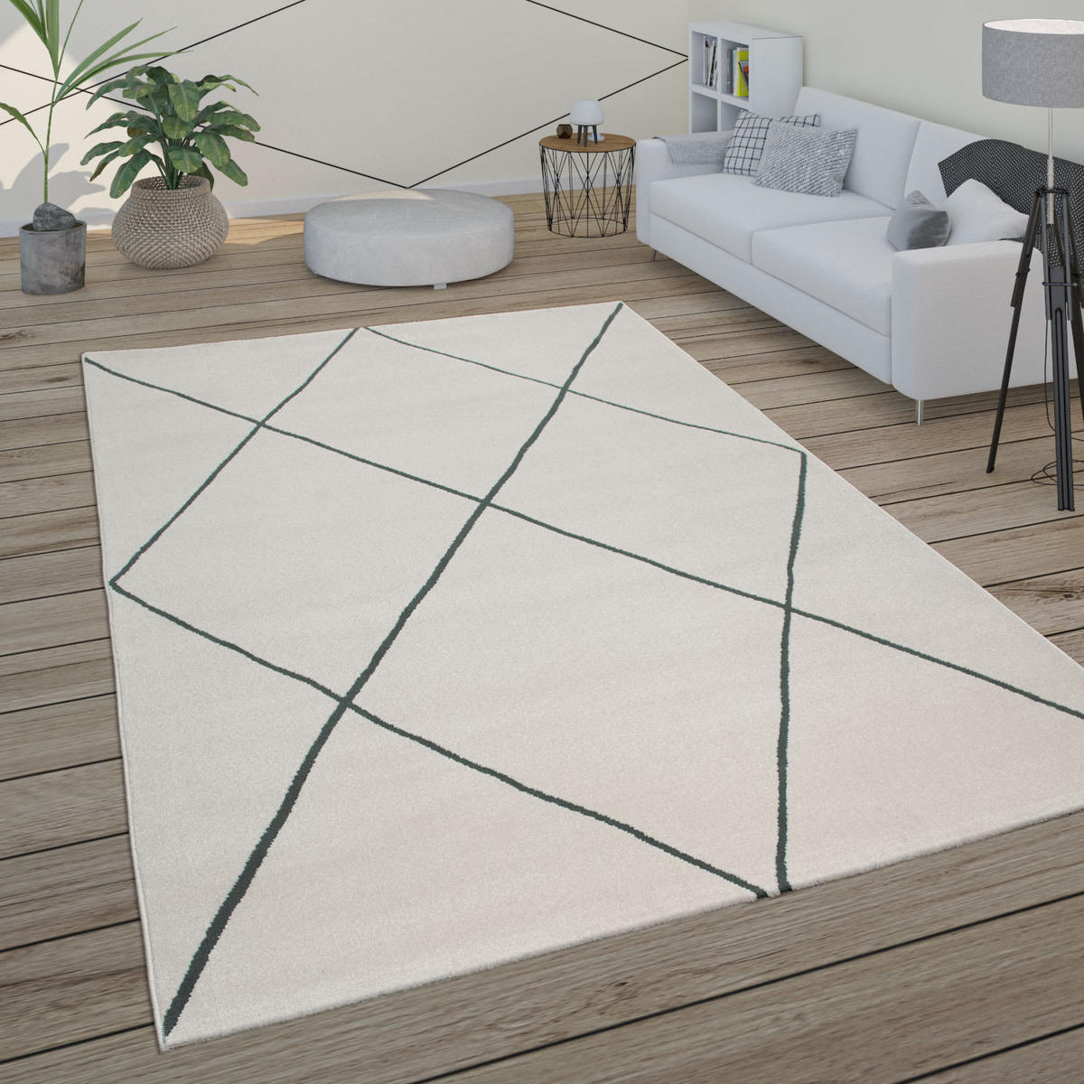 KURZFLORTEPPICH 160/230 cm Haral 787 - Weiß, Textil (160/230cm) - Paco Home