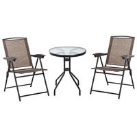 BALKONSET 3-teilig DE-14069 Schokolade - Braun, Metall - ComfortXL