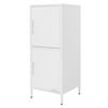 AKTENSCHRANK 40x101,5x40 cm Weiß aus Stahl mit 2 Türen - Weiß, Metall (40/101.5/40cm) - ML-DESIGN
