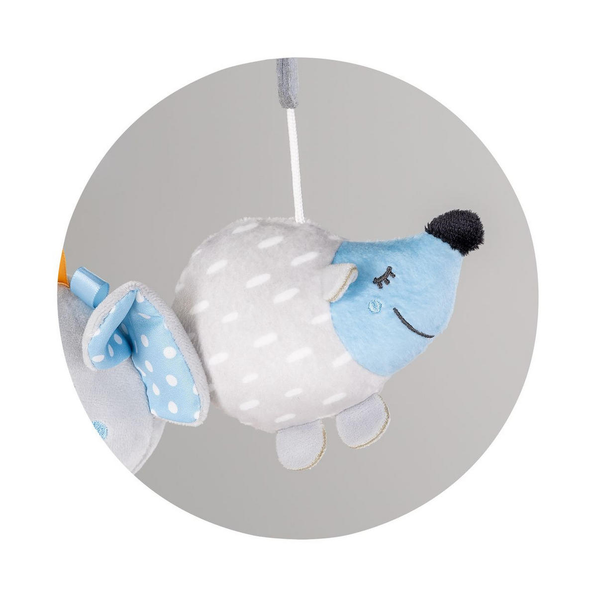 MUSIKMOBILE happy Elefant blau 360° Drehung, 35 Melodien, Plüschtiere, ab Geburt, Plüschfiguren - Blau, Kunststoff (38/61/22cm) - Chipolino