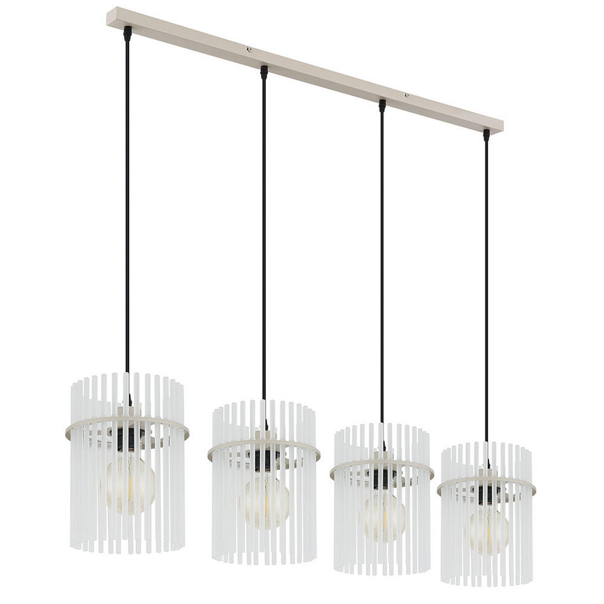 HÄNGELEUCHTE Gorley LED Metall, sandfarben, Glasstäbe - Bernsteinfarben, Glas (110/20/140cm) - Globo Lighting