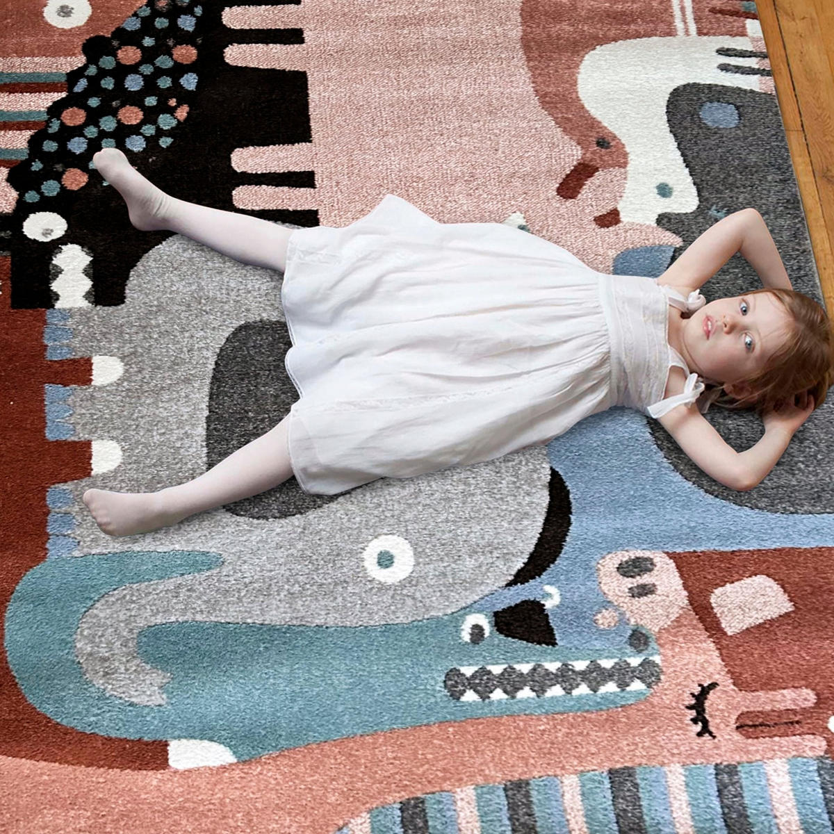 TEPPICH für Kinder mit Waldtieren mehrfarbig - Multicolor, Textil (135/190cm) - AFK Living