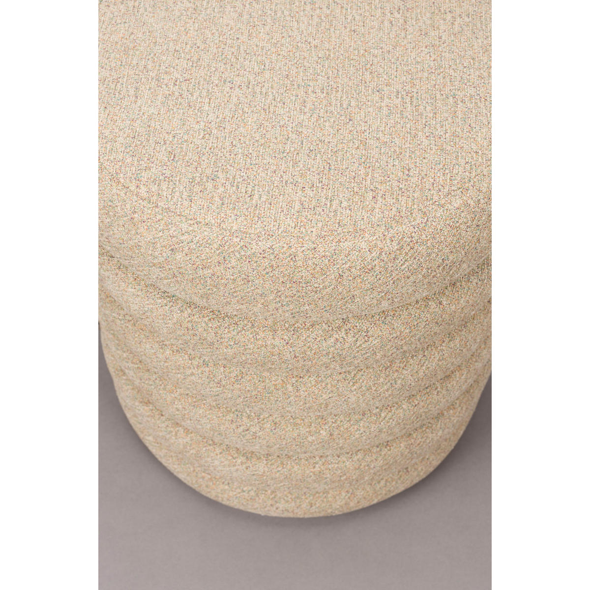 SITZHOCKER Fern Beige - Beige, Kunststoff (37/43/37cm) - Dutchbone