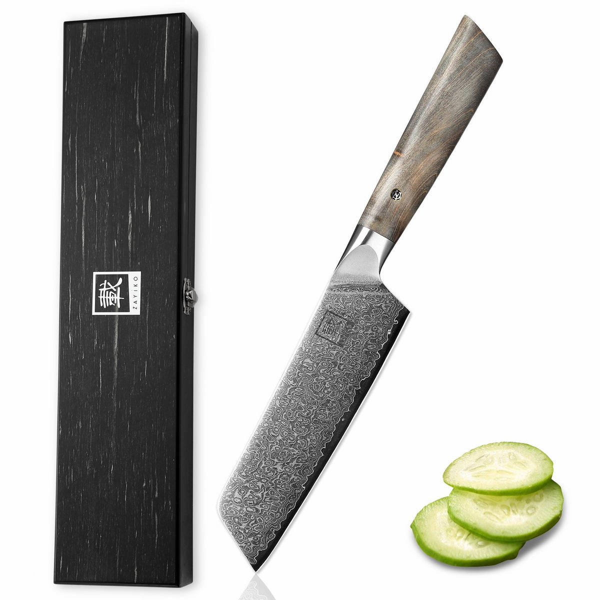 SANTOKUMESSER 16 cm - Ahornfarben, Holz/Metall (30cm) - Zayiko