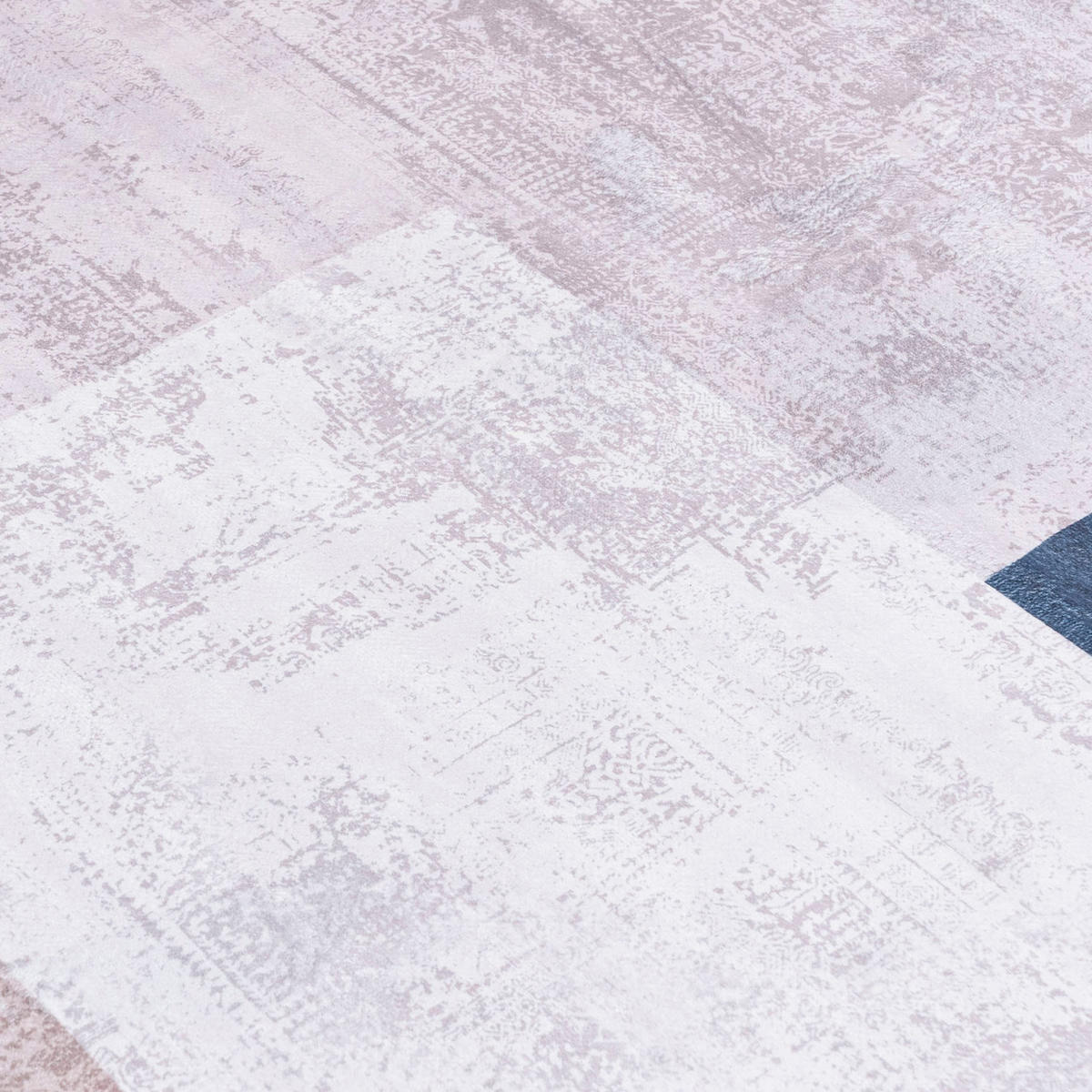 TEPPICH Beige Modern Geometrisch - Kurzflor Rechteckig, Modern, Stilvoll - 200 x 300 cm - Blau/Beige, Textil (200/300cm) - Mazovia