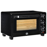MINIBACKOFEN 21L 1400W mit 3 Kochmodi, Temperatur 100-230°C, Edelstahl Mini Ofen mit Glasfront, Schwarz Silber - Schwarz, Metall (46/29/38.5cm) - Beaface