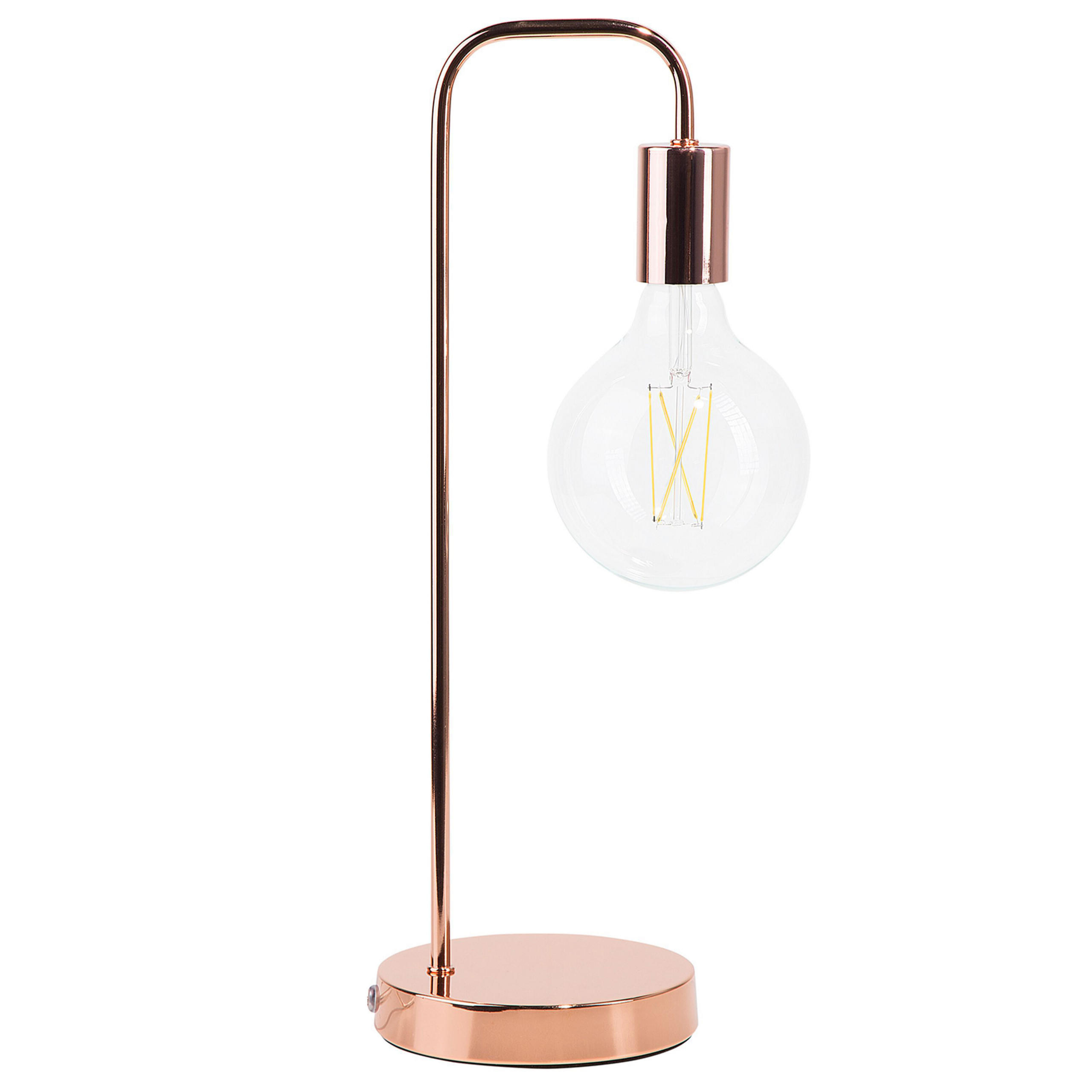 SCHREIBTISCHLAMPE Savena 15/15/48 cm - Kupferfarben, Metall (15/15/48cm) - Beliani