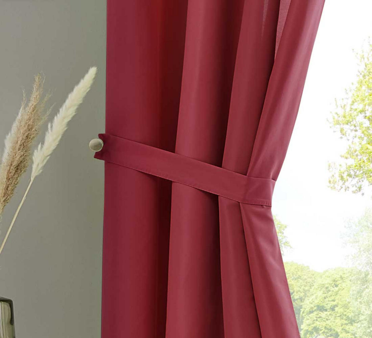 VORHANG BERLIN HxB 245x140cm Bordeaux - Bordeaux, Textil (140/245cm) - Gardinenbox