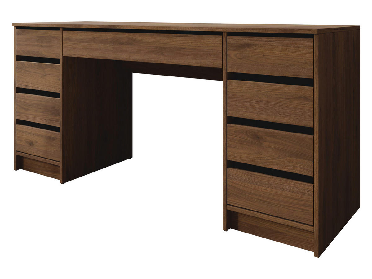 SCHREIBTISCH Ada Bis - Nussbaumfarben, Holzwerkstoff (55/154/76cm) - MIRJAN24