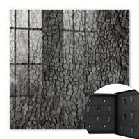 SCHLÜSSELBOX Schwarz 30x30 cm- Türöffnung nach rechts - Baumrinde - Grau, Metall (30/30/5cm) - TULUP