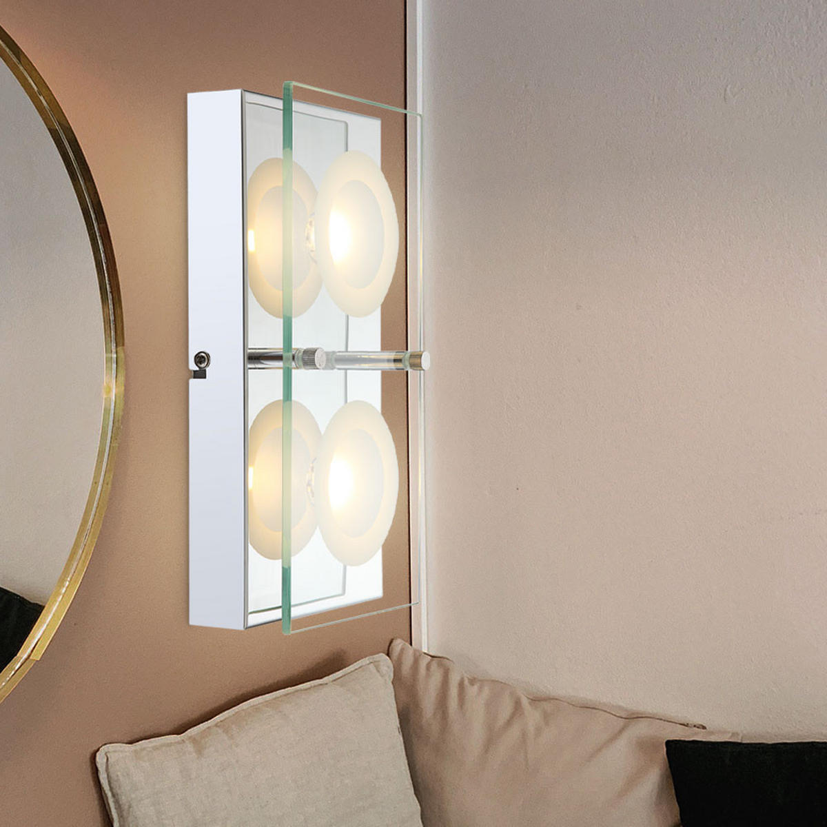 LED WANDLEUCHTE ODA Metall Klar - Klar, Glas (12.5/6.5/25cm)