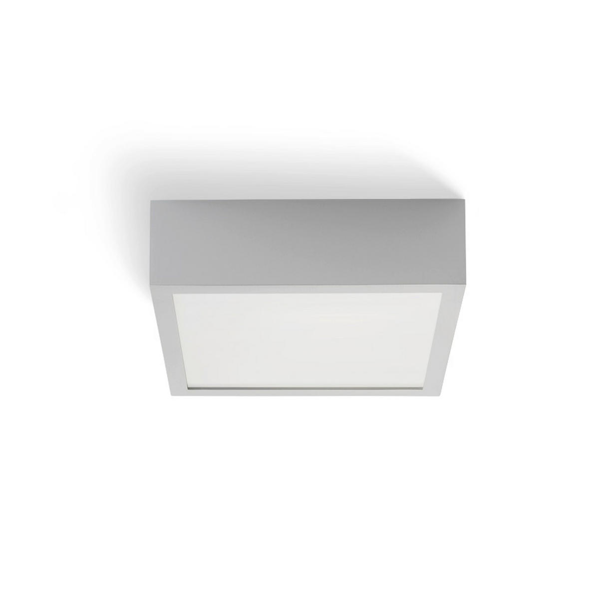 DECKENLEUCHTE STRUCTURAL LED 20x20 Weiß 12 W - Weiß, Metall (20/20/6cm) - Rendl
