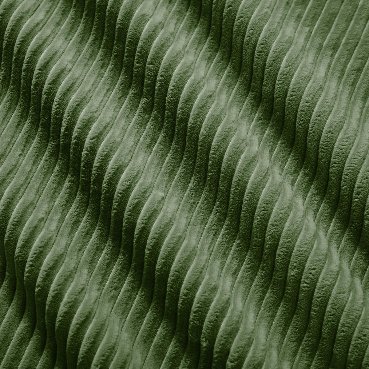 HOCKER OTTOMAN in Premium-Cord Montagefrei & Rutschfest - Grün, Textil (92.5/44/75cm) - Urban Meuble