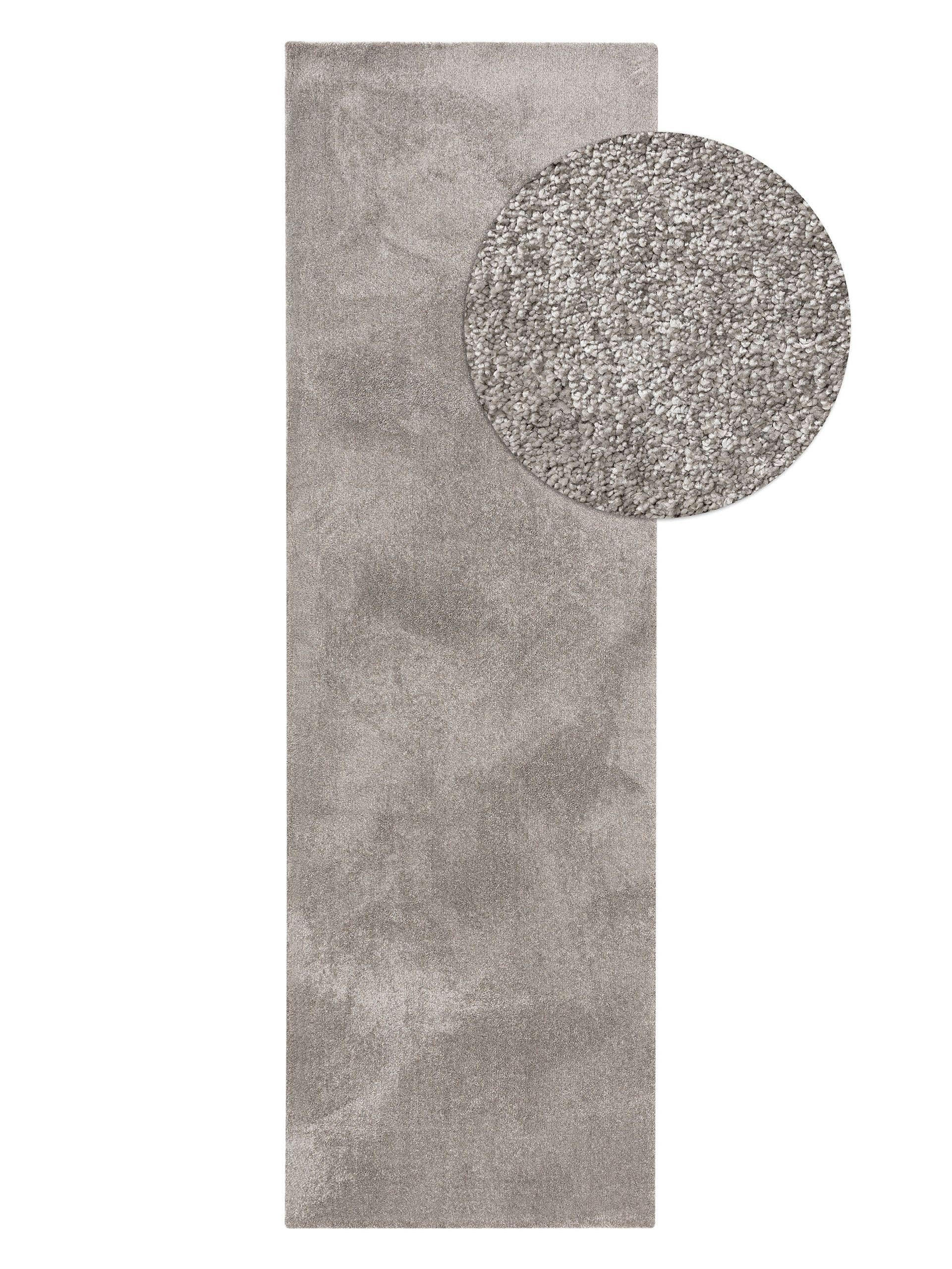 LÄUFER Nina waschbar 80/250 cm - Grau, Kunststoff (80/250cm) - benuta Nest