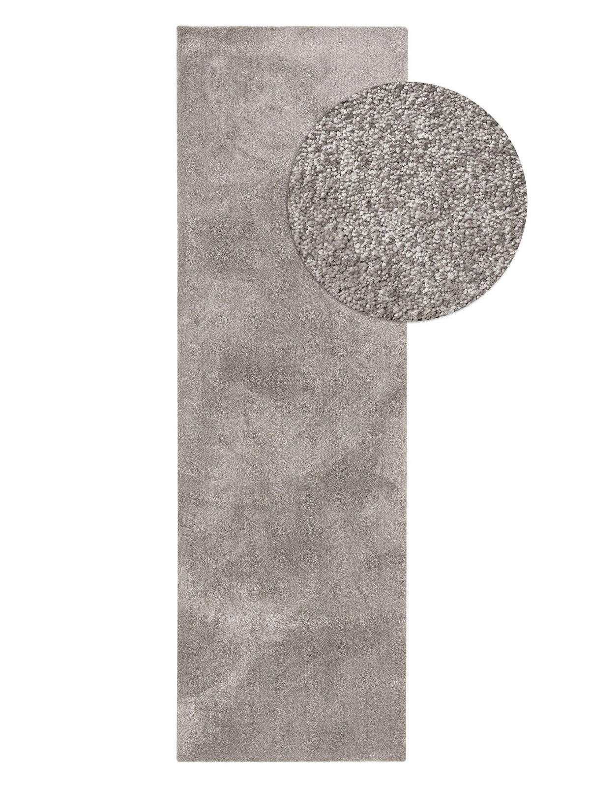 LÄUFER Nina waschbar 80/250 cm - Grau, Kunststoff (80/250cm) - benuta Nest