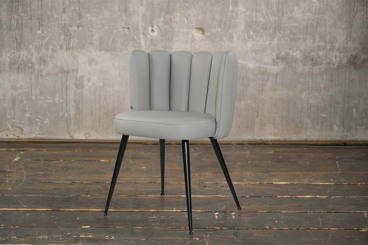 ESSZIMMERSTUHL JADA Grau Leder - Grau, Leder (59/79/55cm) - KAWOLA