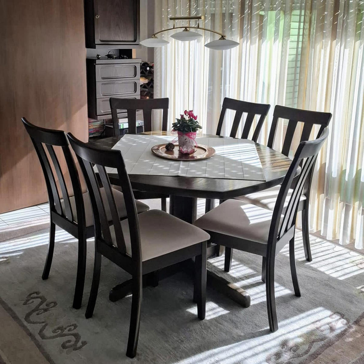 ESSZIMMERSTUHL Orange, Braun 6er-Set - Orange/Braun, Holz (42/96/58cm) - MCW