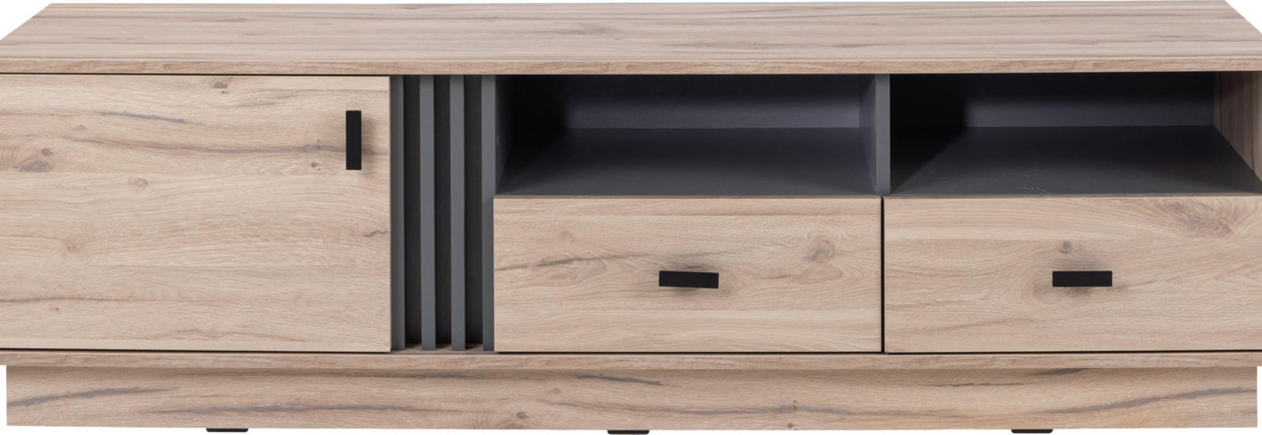 LOWBOARD PUNTO 155/45/48 cm, Eichefarben - Eichefarben, Holzwerkstoff (155/45/48cm) - MASSENO