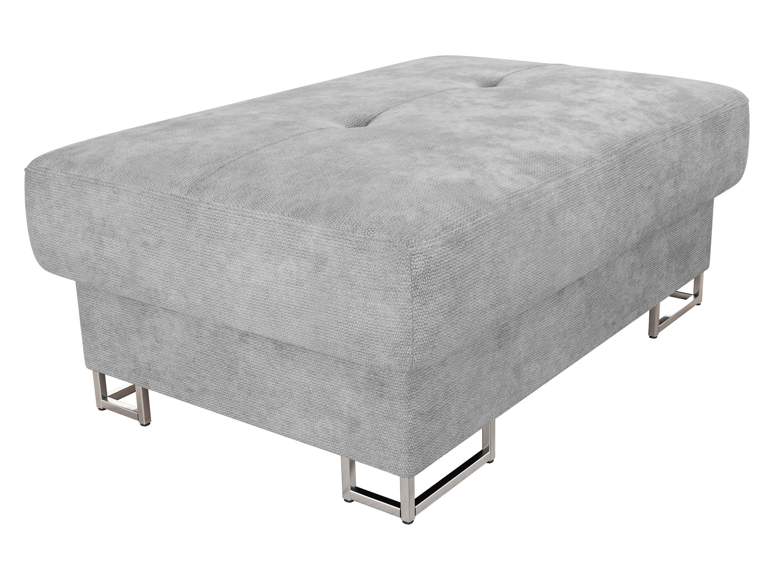 POLSTERHOCKER Cotere - Silberfarben/Hellgrau, Holz/Textil (104/42/67cm) - MIRJAN24