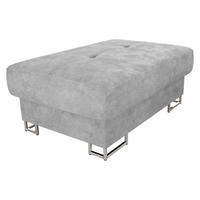 POLSTERHOCKER Cotere - Silberfarben/Hellgrau, Holz/Textil (104/42/67cm) - MIRJAN24