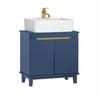 WASCHBECKENUNTERSCHRANK Blau - Blau, Holz/Holzwerkstoff (60/59/30cm) - SoBuy