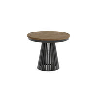 ESSTISCH Cone Bis - Alteiche/Schwarz, Holzwerkstoff/Metall (100/100/76cm) - Meblini