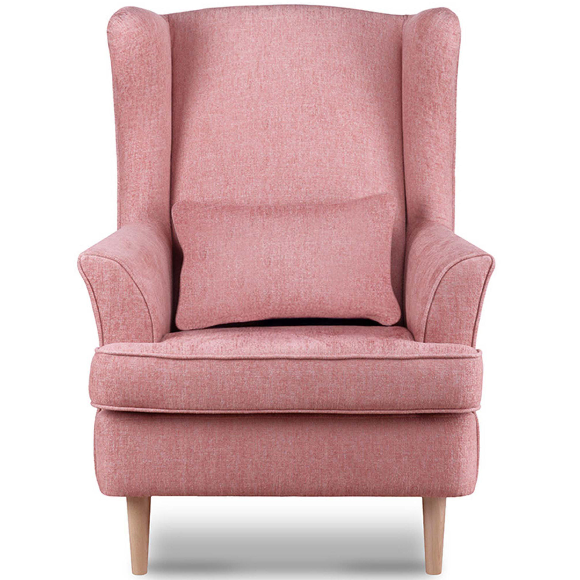OHRENSESSEL STRALIS inklusive dekorativem Kissen, Flamingorosa - Hellrosa, Textil (82/108/80cm) - KONSIMO®