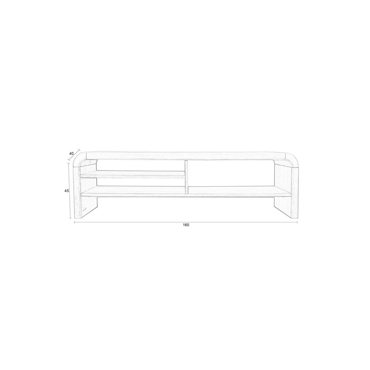 SIDEBOARD Brave Braun - Braun, Holzwerkstoff (40/45/160cm) - Zuiver